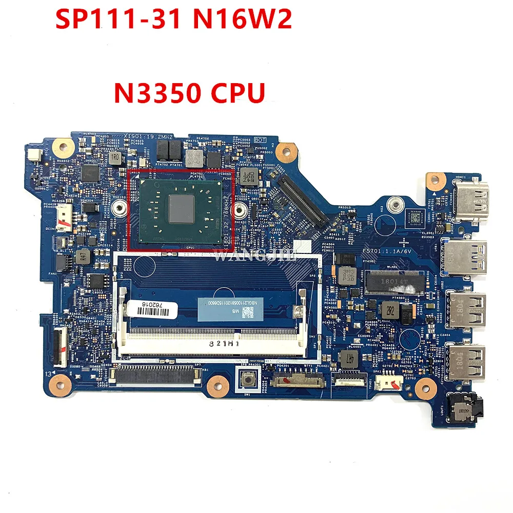 16835-1M 448.0A806.001M For ACER Spin 1 SP111-31 N16W2 Laptop Motherboard N3350 CPU 32G SSD NBGL211005 NB.GL211.005 100% Working
16835-1M 448.0A806.001M For ACER Spin 1 SP111-31 N16W2 Laptop Motherboard N3350 CPU 32G SSD NBGL211005 NB.GL211.005 100% Working