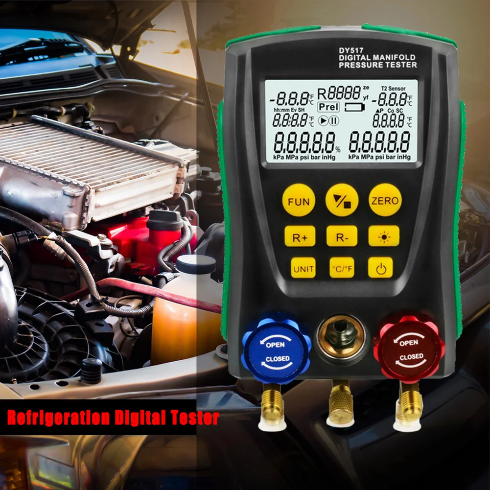 Refrigeration Manifold Gauge Meter DY517A Leakage Monitoring Temperature Tester for Quickly Measuring Accessories
Refrigeration Manifold Gauge Meter DY517A Leakage Monitoring Temperature Tester for Quickly Measuring Accessories