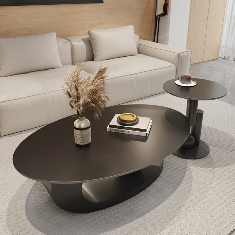 Black oval light luxury rock panel coffee table, living room, household small unit, simple, modern, minimalist, and high-end
Black oval light luxury rock panel coffee table, living room, household small unit, simple, modern, minimalist, and high-end