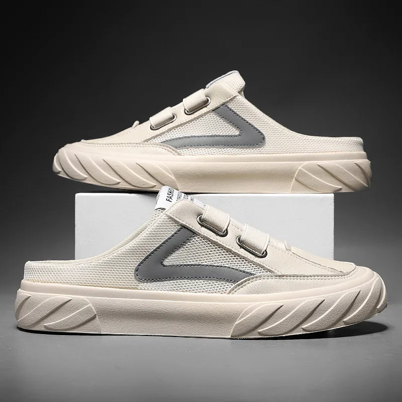 2023 summer New Mesh Half Slippers Men's Trend Cool Baotou Hollow Breathable Light Casual White Shoes Men Tenis
2023 summer New Mesh Half Slippers Men's Trend Cool Baotou Hollow Breathable Light Casual White Shoes Men Tenis