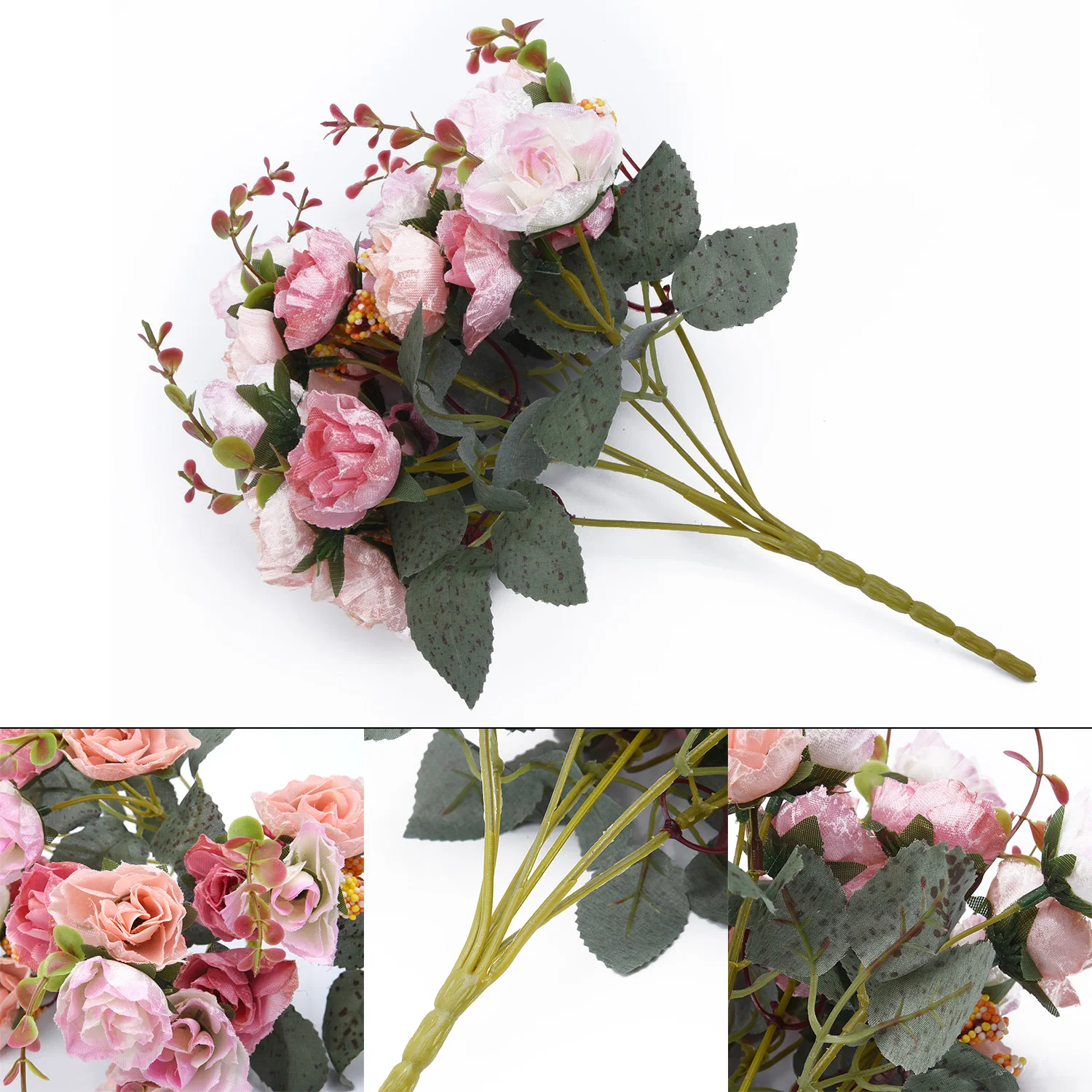 7 Branches Bouquet Artificial Rose Flowers 21 Head 1 Bouquet Silk Cloth+ Leaf Concise Home Wedding Decoration For Bridal Bouquet
7 Branches Bouquet Artificial Rose Flowers 21 Head 1 Bouquet Silk Cloth+ Leaf Concise Home Wedding Decoration For Bridal Bouquet
