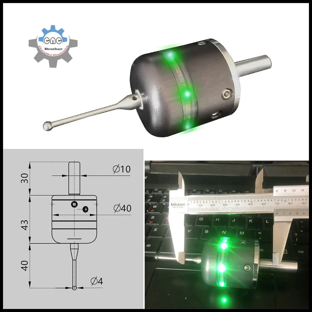 New Wireless 3D Photoelectric Edge Finder Tungsten Steel Probe Cnc Three-Coordinate Probe Center Rod Edge Finder
New Wireless 3D Photoelectric Edge Finder Tungsten Steel Probe Cnc Three-Coordinate Probe Center Rod Edge Finder