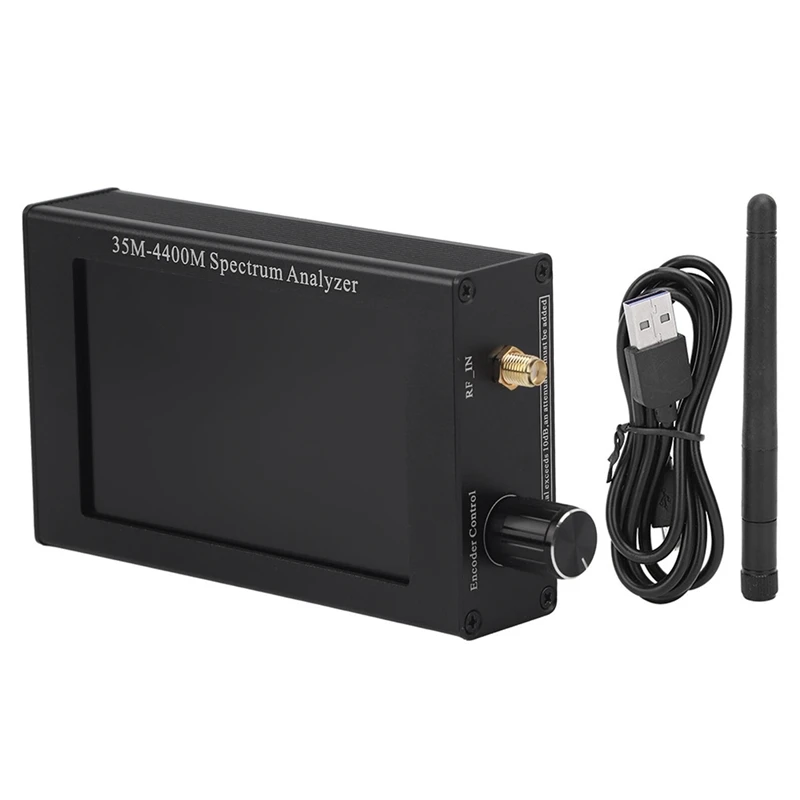 4.3 Inch LCD Screen Spectrum Analyzer 35M-4400M Handheld Simple Spectrum Analyzer Measurement Of Lnterphone Signal Black
4.3 Inch LCD Screen Spectrum Analyzer 35M-4400M Handheld Simple Spectrum Analyzer Measurement Of Lnterphone Signal Black