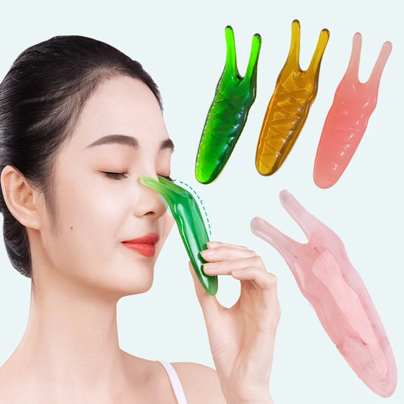 

Nose Massager Guasha Facial Massager High Nose Bridge Scraping Nose Beautiful Nose Artifact Acupoint Dredging Skin Care Tools