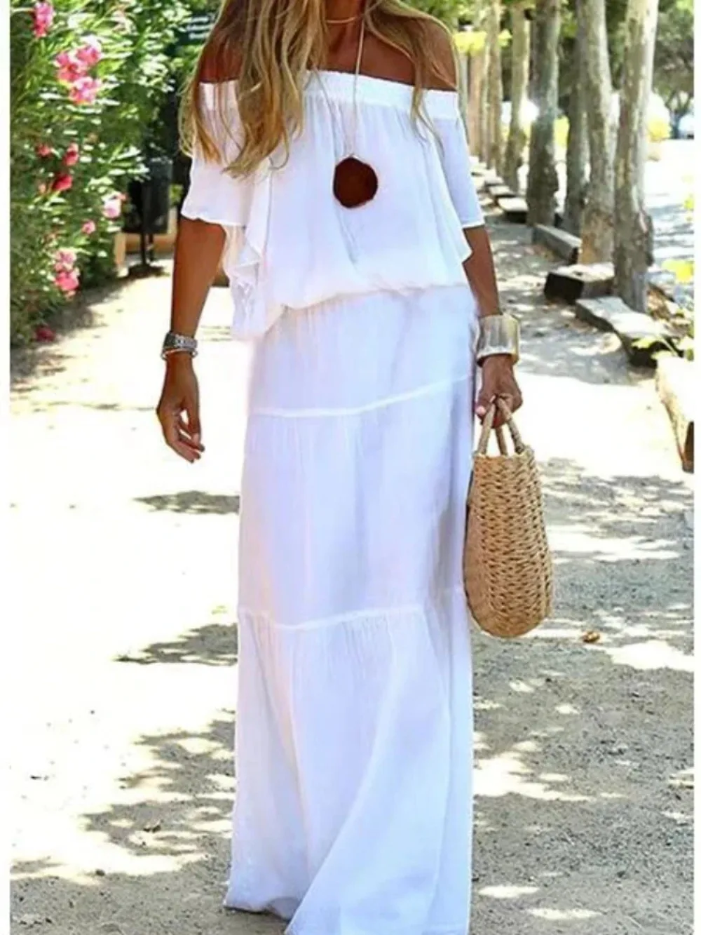 White Long Dress for Women Summer Elegant Casual Loose Sexy Off Shoulder Short Sleeve Beach Dresses 2024 Vestidos Party
White Long Dress for Women Summer Elegant Casual Loose Sexy Off Shoulder Short Sleeve Beach Dresses 2024 Vestidos Party