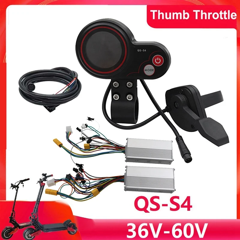 QS-S4 Thumb Throttle LCD Display Kit 36V-60V 6PIN+48V 800W Dual Drive Controller For Zero 8 9 10 8X 10X E-Scooter Spare Parts
QS-S4 Thumb Throttle LCD Display Kit 36V-60V 6PIN+48V 800W Dual Drive Controller For Zero 8 9 10 8X 10X E-Scooter Spare Parts