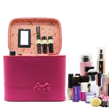 Lovely Female Quality Professional Makeup Organizer Bolso Mujer Cosmetic Bag Large Capacity Storage Case Suitcase with Mirror
Lovely Female Quality Professional Makeup Organizer Bolso Mujer Cosmetic Bag Large Capacity Storage Case Suitcase with Mirror