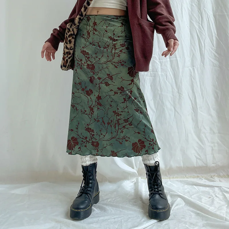 PASSIONNÉ Floral Print Skirts Female Low Waist Hit-color Straight Skirt for Women Vintage Fashion 2023 Summer New
PASSIONNÉ Floral Print Skirts Female Low Waist Hit-color Straight Skirt for Women Vintage Fashion 2023 Summer New