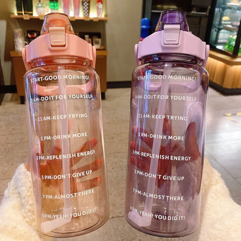 2 Liters Water Bottle Motivational Drinking Bottle Sports Water Bottle With Time Marker Stickers Portable Reusable Plastic Cups
2 Liters Water Bottle Motivational Drinking Bottle Sports Water Bottle With Time Marker Stickers Portable Reusable Plastic Cups