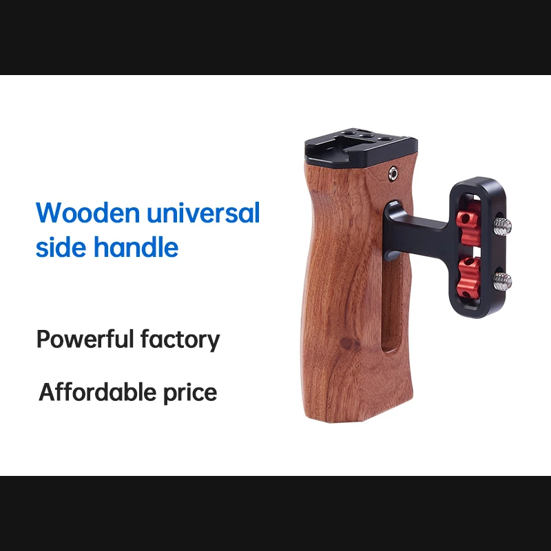 SLR Camera Cage Accessories Side Grip Solid Wood Handle Wood Chute Universal Side Handle-010
SLR Camera Cage Accessories Side Grip Solid Wood Handle Wood Chute Universal Side Handle-010
