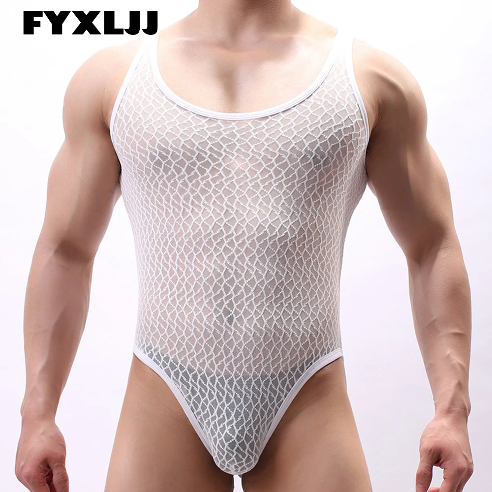 FYXLJJ Breathable Loungewear Men Ultra Thin Jumpsuit Sexy Transparent Mesh Sheer Bodysuit Male Gay Sleeveless Bodysuit Underwear
FYXLJJ Breathable Loungewear Men Ultra Thin Jumpsuit Sexy Transparent Mesh Sheer Bodysuit Male Gay Sleeveless Bodysuit Underwear