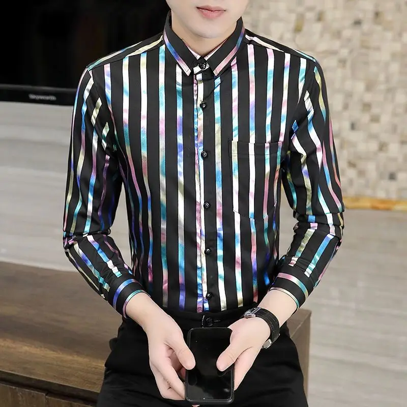 High Quality Men’s Spring&Autumn Fashion Stripe Long Sleeve Casual Shirts Slim-fit Handsome All Match Street Shirt;
High Quality Men’s Spring&Autumn Fashion Stripe Long Sleeve Casual Shirts Slim-fit Handsome All Match Street Shirt;