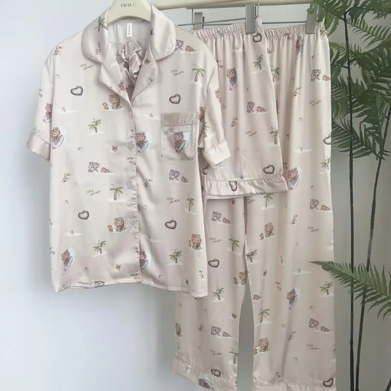 Kawaii Hello Kitty Pajamas Women Summer Vacation Black Skin Kitty Sweet Cute Short Sleeve Casual Home Fury Set Women Accessories
Kawaii Hello Kitty Pajamas Women Summer Vacation Black Skin Kitty Sweet Cute Short Sleeve Casual Home Fury Set Women Accessories
