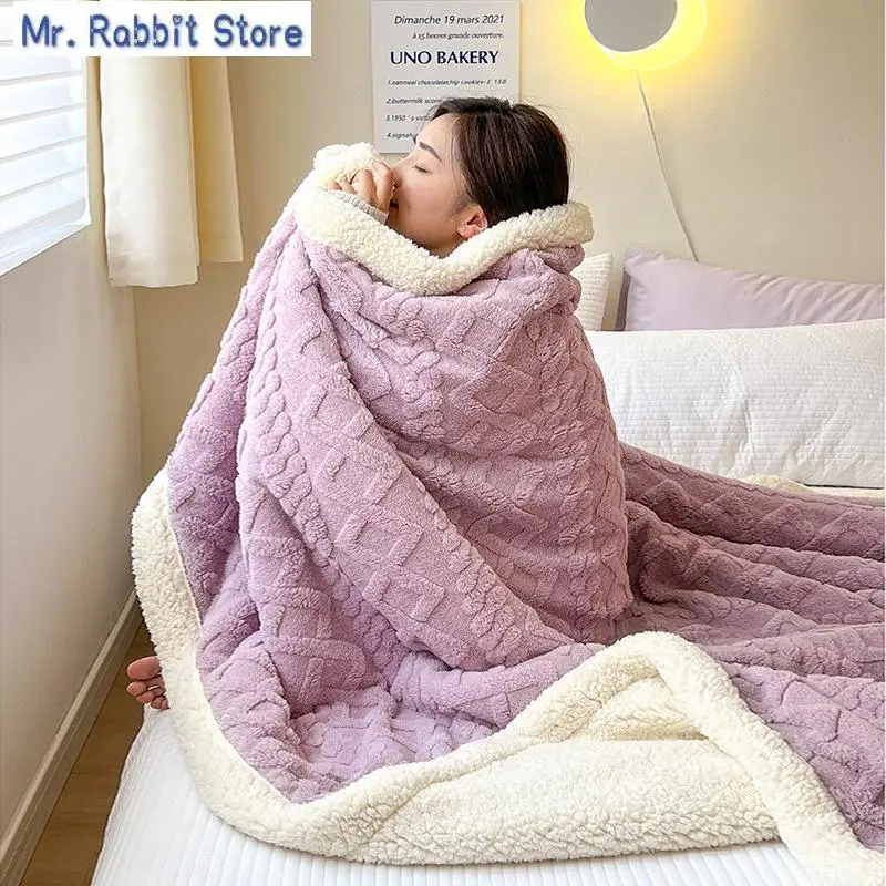 Super Soft Warm Blanket Lamb Wool Thick Winter Double Side Microfiber Flannel Throw Blanket for Bed Comfortable Comforter Double
Super Soft Warm Blanket Lamb Wool Thick Winter Double Side Microfiber Flannel Throw Blanket for Bed Comfortable Comforter Double