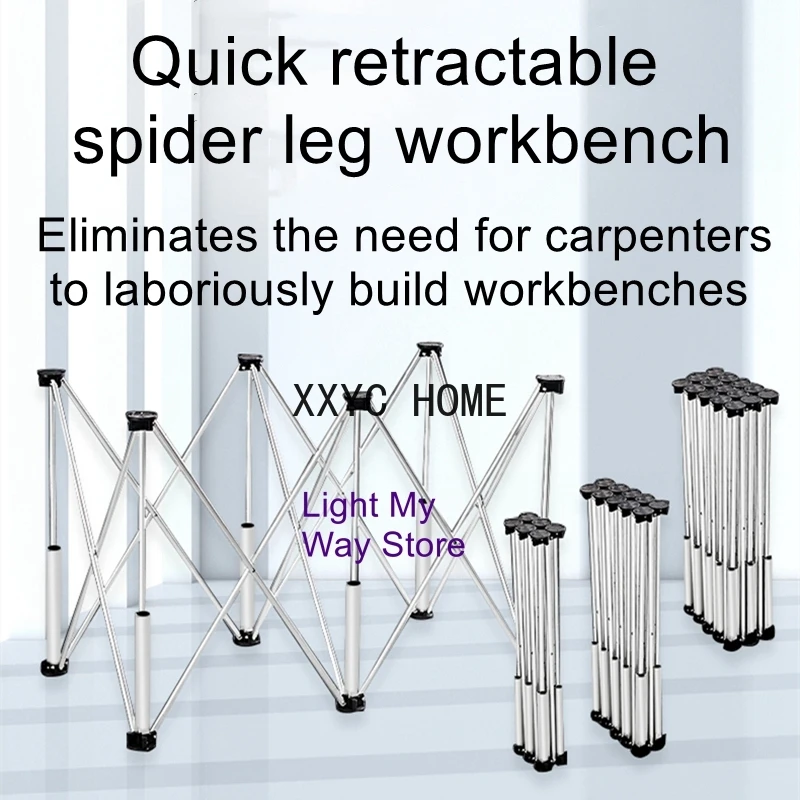 

Spider leg workbench aluminum woodworking telescopic operating table alloy multi-functional bracket can be folded for easy carry