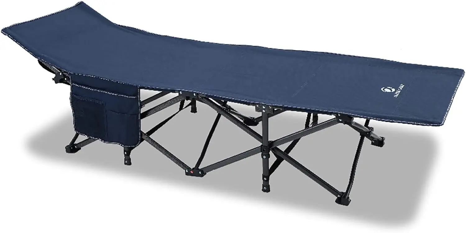 

Oversized Camping Cot Supports 600 lbs Sleeping Bed Folding Steel Frame Portable with Carry Bag