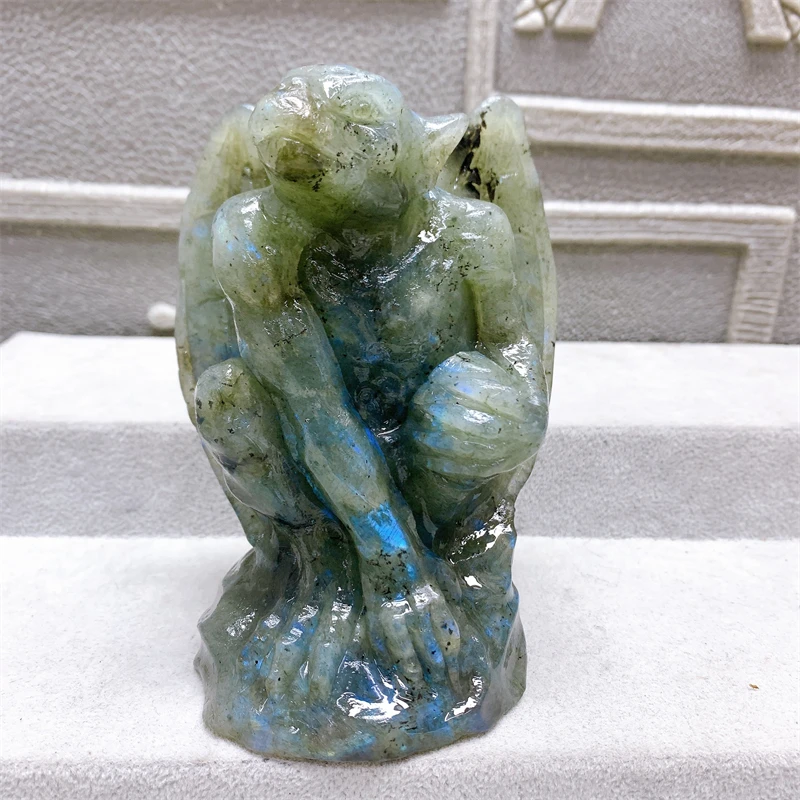 13CM Natural Yooperlite Gargoyle Hand-Carved Statue Healing Reiki Quartz Genstone Crafts For Room Decor 1pcs
13CM Natural Yooperlite Gargoyle Hand-Carved Statue Healing Reiki Quartz Genstone Crafts For Room Decor 1pcs