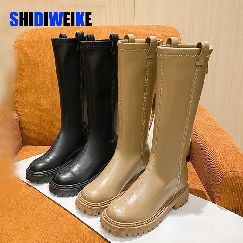 SDWK 8cm Woman Boots Knee High Platfrom Autumn Winter Knight Combat Gothic Elegant Medium Heel Women's Shoes Motorcycle Footwear
SDWK 8cm Woman Boots Knee High Platfrom Autumn Winter Knight Combat Gothic Elegant Medium Heel Women's Shoes Motorcycle Footwear