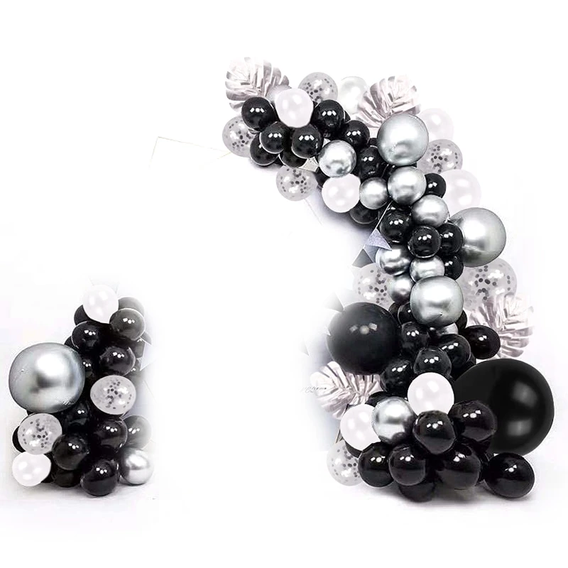 Balloon Arch Garland Maker Kit, 100PCS Black White Silver Balloons For Boys, Girls Birthday Decorations, With Palm Leaf
Balloon Arch Garland Maker Kit, 100PCS Black White Silver Balloons For Boys, Girls Birthday Decorations, With Palm Leaf