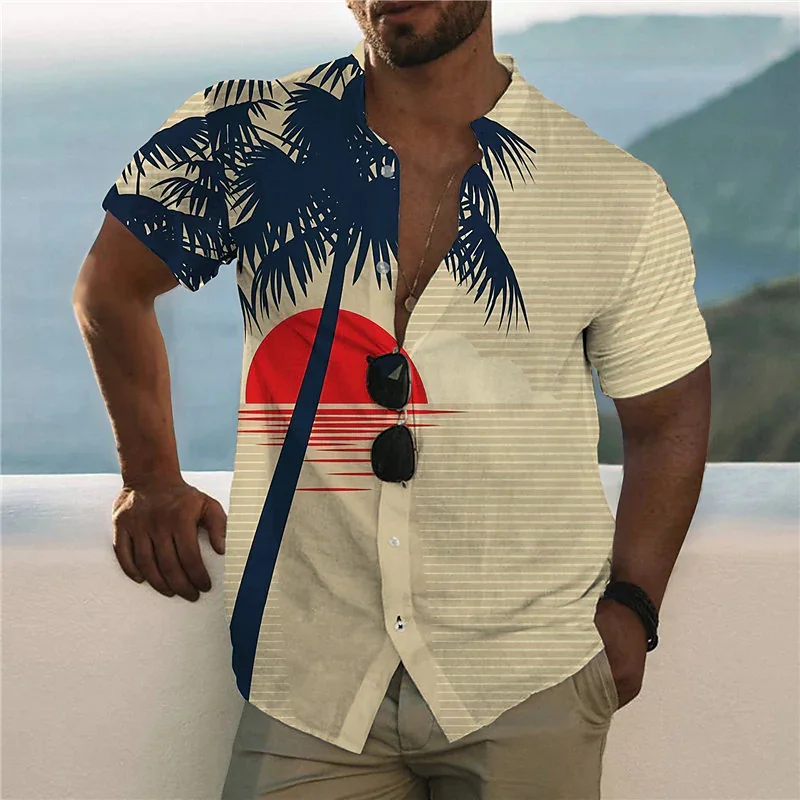 Hawaiian Shirt Men Party Beach Male Shirt Top Casual Fashion Short Sleeves 3d Coconut Tree Print Lapel Buttons Summer Men Shirt
Hawaiian Shirt Men Party Beach Male Shirt Top Casual Fashion Short Sleeves 3d Coconut Tree Print Lapel Buttons Summer Men Shirt
