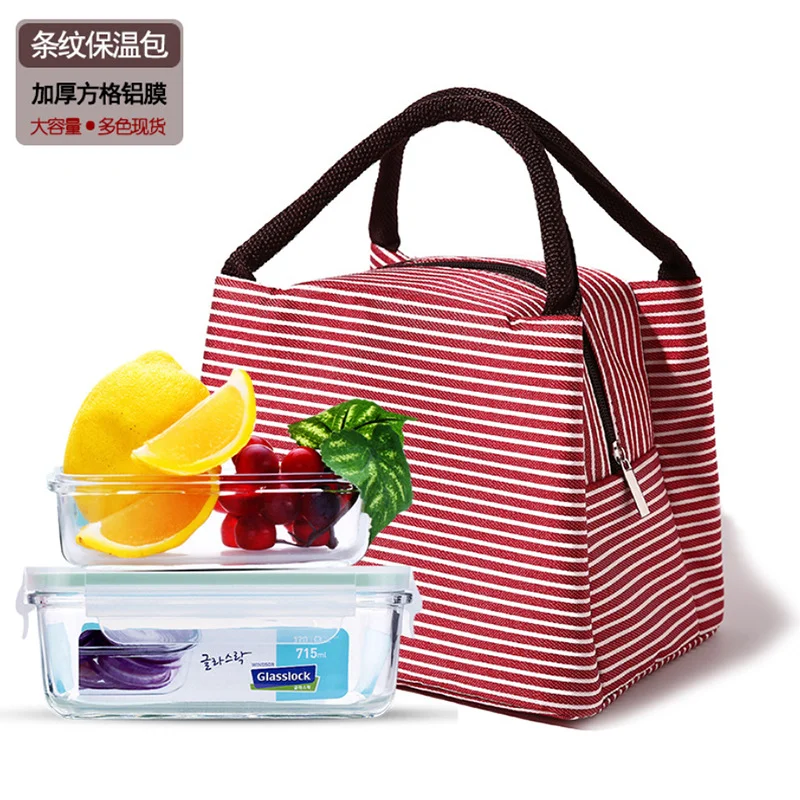 Stripes Lunch Bag For Women Isothermal Bag Packaged Food Thermal Bags Thermo Pouch Kids Lunch Bag Refrigerator Bag
Stripes Lunch Bag For Women Isothermal Bag Packaged Food Thermal Bags Thermo Pouch Kids Lunch Bag Refrigerator Bag