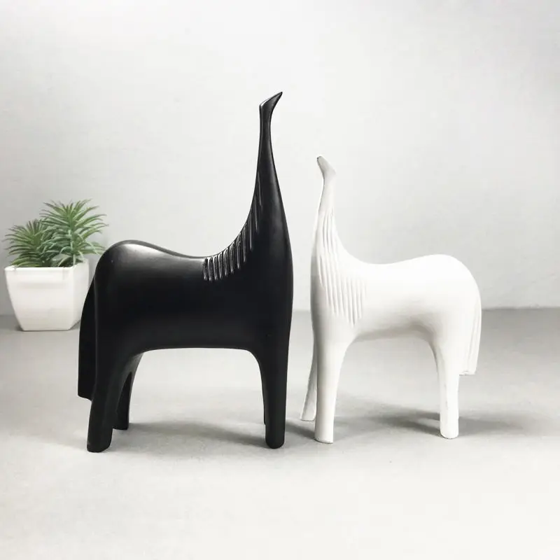 Nordic Black White Horses Abstract Resin Ornaments Art Home Livingroom Bookshelf Sculpture Crafts Office Desktop Figurines Decor
Nordic Black White Horses Abstract Resin Ornaments Art Home Livingroom Bookshelf Sculpture Crafts Office Desktop Figurines Decor