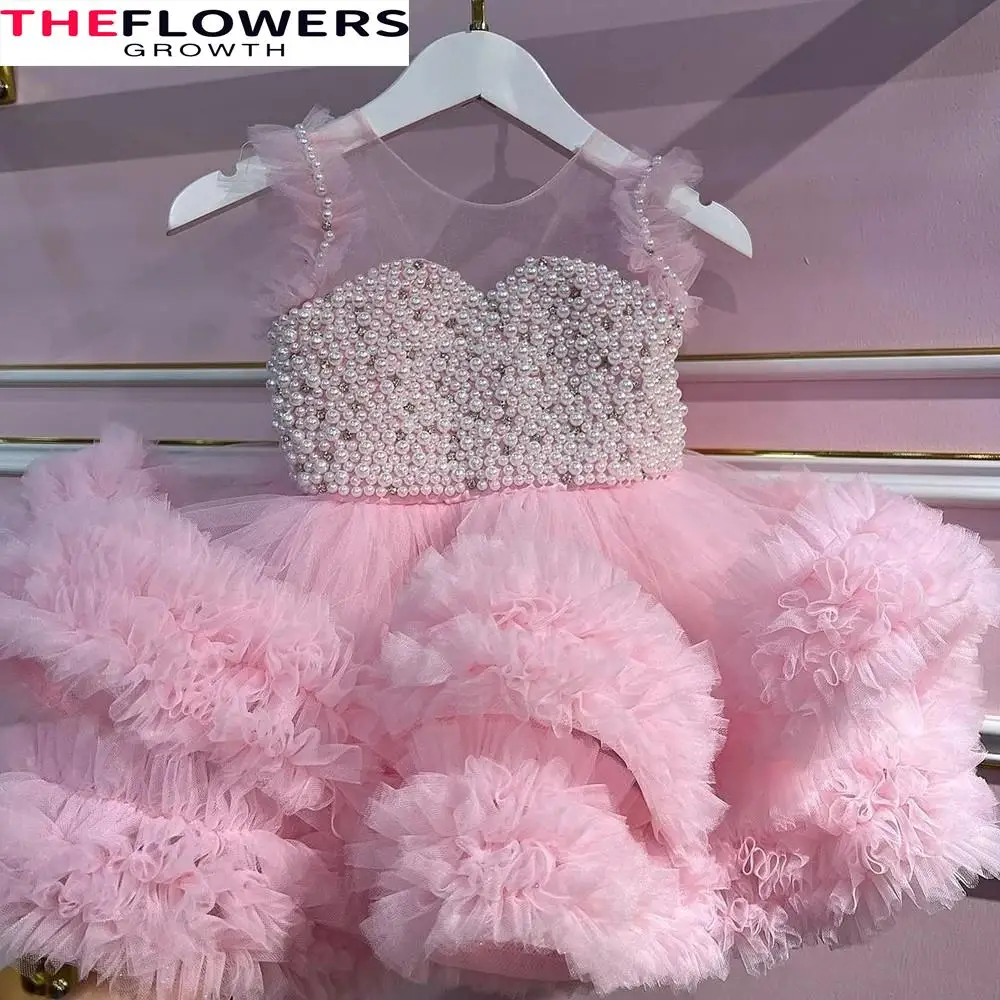 Feather Pearl Flower Girl Dresses INS New Baby Ball Gown Birthday Party Dresses for Girls Tulle Layers Glitter Kids Pageant Gown
Feather Pearl Flower Girl Dresses INS New Baby Ball Gown Birthday Party Dresses for Girls Tulle Layers Glitter Kids Pageant Gown
