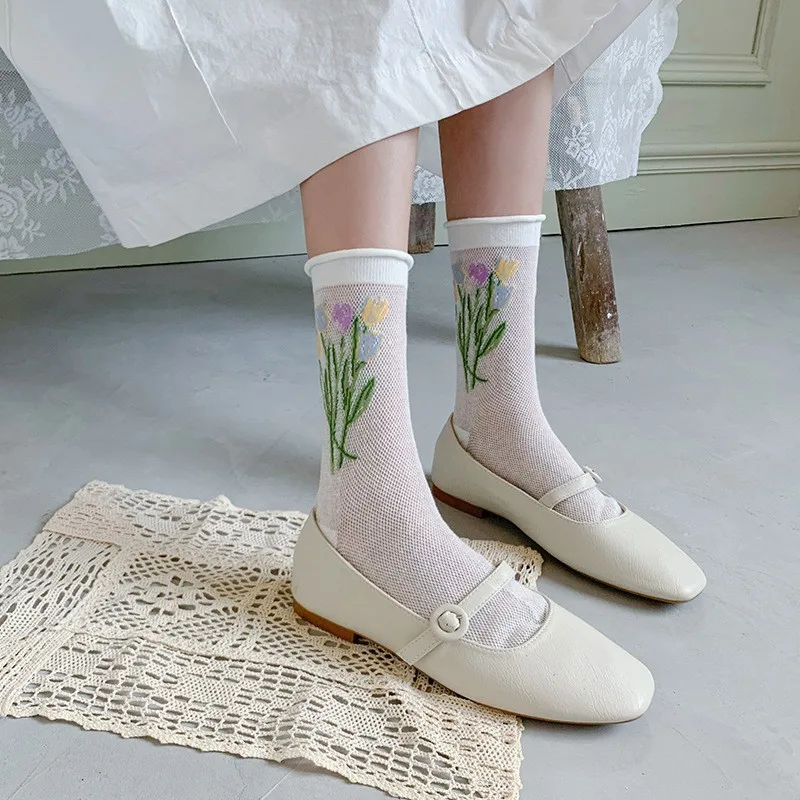 JT women's socks thin section Lolita glass socks children's mid-calf socks transparent Lolita card socks
JT women's socks thin section Lolita glass socks children's mid-calf socks transparent Lolita card socks