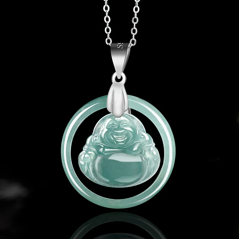 Natural A Blue Water Jade Ring Heart Has Buddha Pendant S925 Silver Buckle Ice Jadeite Male's Gifts Female's Jewelry Drop Ship
Natural A Blue Water Jade Ring Heart Has Buddha Pendant S925 Silver Buckle Ice Jadeite Male's Gifts Female's Jewelry Drop Ship