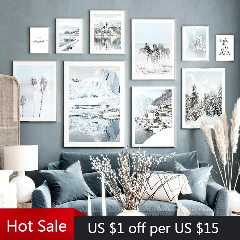 Forest Snow Mountain Lake Deer Zebra Leaf Wall Art Canvas Painting Nordic Poster And Prints Winter Picture For Living Room Decor
Forest Snow Mountain Lake Deer Zebra Leaf Wall Art Canvas Painting Nordic Poster And Prints Winter Picture For Living Room Decor