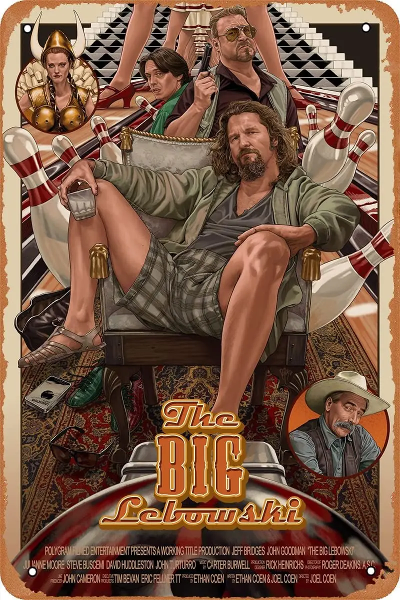 Большой жестяной знак Lebowski, классический фильм, металлический знак, винтажный художественный Настенный декор, бары, кафе, домашний декор для стен 8x12 дюймов
Большой жестяной знак Lebowski, классический фильм, металлический знак, винтажный художественный Настенный декор, бары, кафе, домашний декор для стен 8x12 дюймов