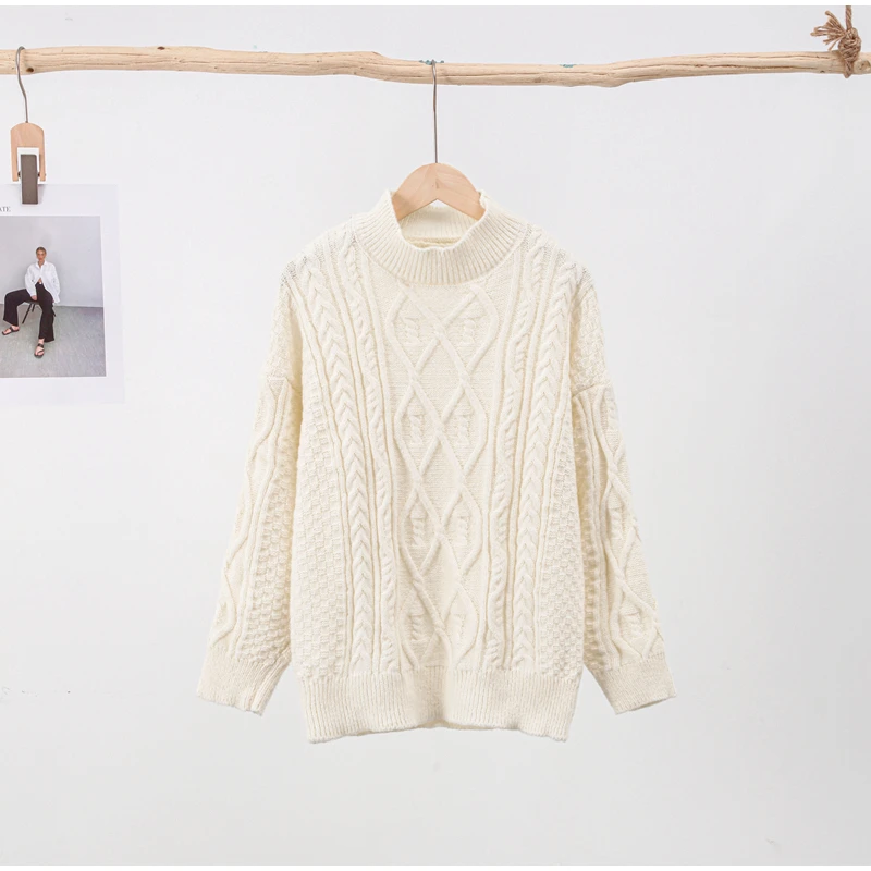 Thick Twisted Sweater Women Autumn Long Sleeve O-neck Female Knitted Pullover Solid Casual Loose Lady Knitwear Tops 1 Mallzona Sd1f7aa656d1749cc853d2bf3345723901 Thick Twisted Sweater Women Autumn Long Sleeve O-neck Female Knitted Pullover Solid Casual Loose Lady Knitwear Tops Mallzona