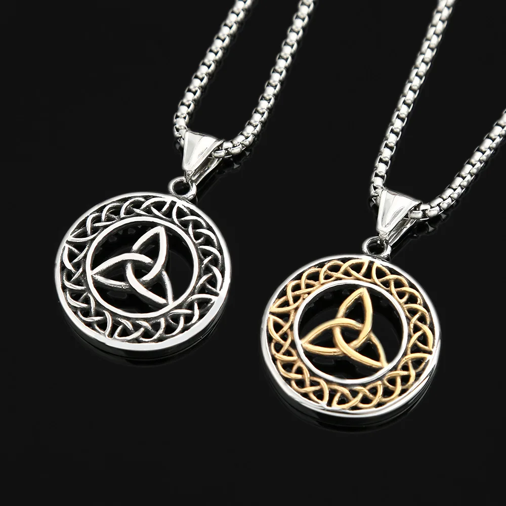 Stainless Steel Simple Fashion Viking Celtic Knot Necklace for Women Gift Retro Trinity Pendant Scandinavian Jewelry Accessories
Stainless Steel Simple Fashion Viking Celtic Knot Necklace for Women Gift Retro Trinity Pendant Scandinavian Jewelry Accessories