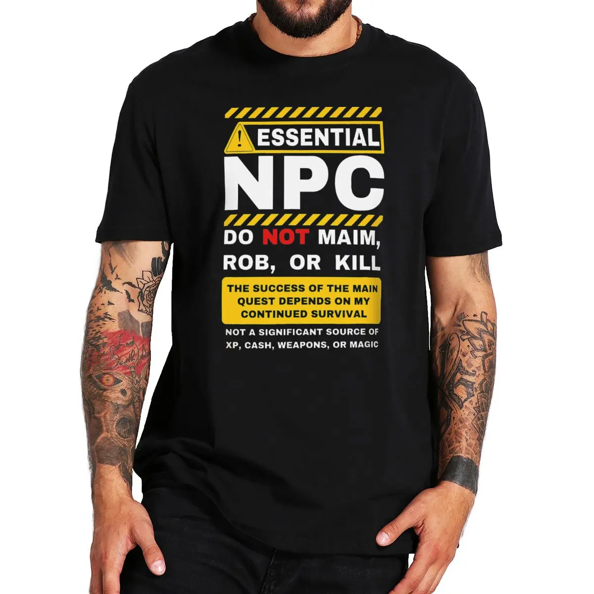 Essential NPC T-shirt Funny RPG Design For Gamers Tshirt Soft 100% Cotton Premium Summer Men's Clothing EU Size
Essential NPC T-shirt Funny RPG Design For Gamers Tshirt Soft 100% Cotton Premium Summer Men's Clothing EU Size