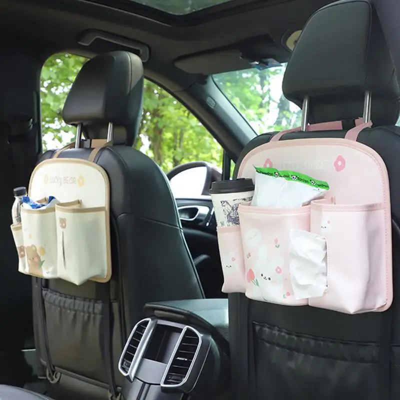 

Car Organizer Backseat With Large-Capacity Pockets Waterproof Back Seat Storage Organizer Auto Storage Bag Stowing Tidying