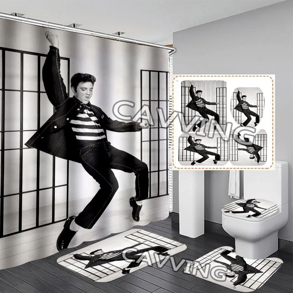Водонепроницаемая занавеска для душа Elvis Presley 3D, Противоскользящий коврик для ванной, коврик для туалета, домашний декор
Водонепроницаемая занавеска для душа Elvis Presley 3D, Противоскользящий коврик для ванной, коврик для туалета, домашний декор