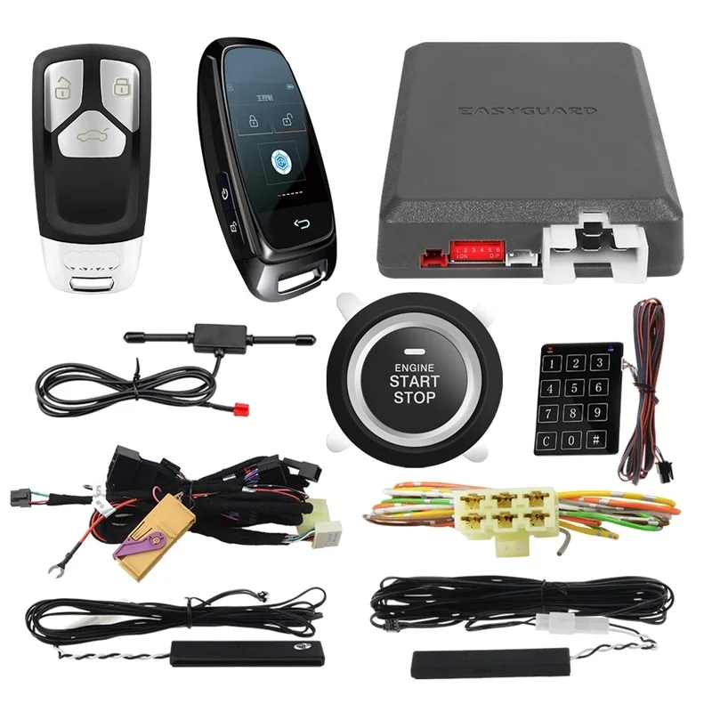 EASYGUARD Plug & Play CAN BUS Подходит для Audi A3 13-19,Q2 18-19 PKE автомобильный комплект сигнализации ЖК-дисплей умный ключ пульт дистанционного запуска пусковая кнопка стартер
EASYGUARD Plug & Play CAN BUS Подходит для Audi A3 13-19,Q2 18-19 PKE автомобильный комплект сигнализации ЖК-дисплей умный ключ пульт дистанционного запуска пусковая кнопка стартер
