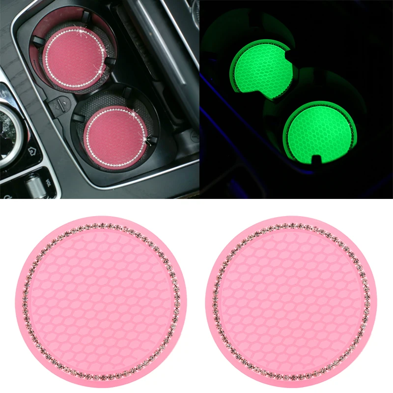 Bling Rhinestone Car Coaster Cup Holder Non-Slip Insert Coasters Mats with Fluorescent Light for Women Girls Auto Interior Decor
Bling Rhinestone Car Coaster Cup Holder Non-Slip Insert Coasters Mats with Fluorescent Light for Women Girls Auto Interior Decor