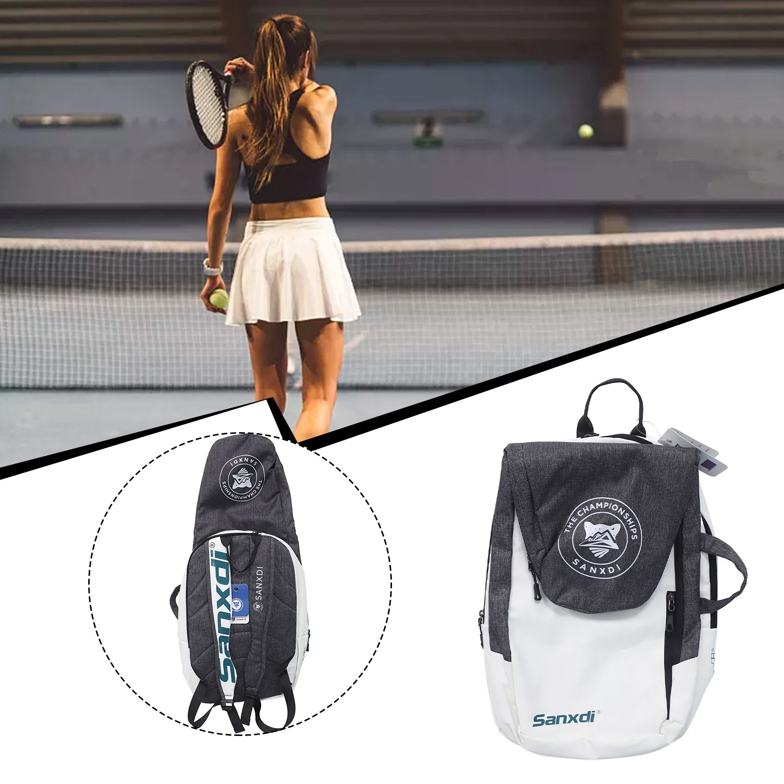 

Fashionable Light Recyclable Durable Backpack Handbag 35L Racquet Racquets Sleek Design Easily Switch For Business