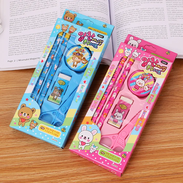 5Pcs/set School supplies Cartoon Bear Rabbit Cute cartoon Eraser Pencil Sharpener Stationery Set for Children's Pencils Gift
5Pcs/set School supplies Cartoon Bear Rabbit Cute cartoon Eraser Pencil Sharpener Stationery Set for Children's Pencils Gift