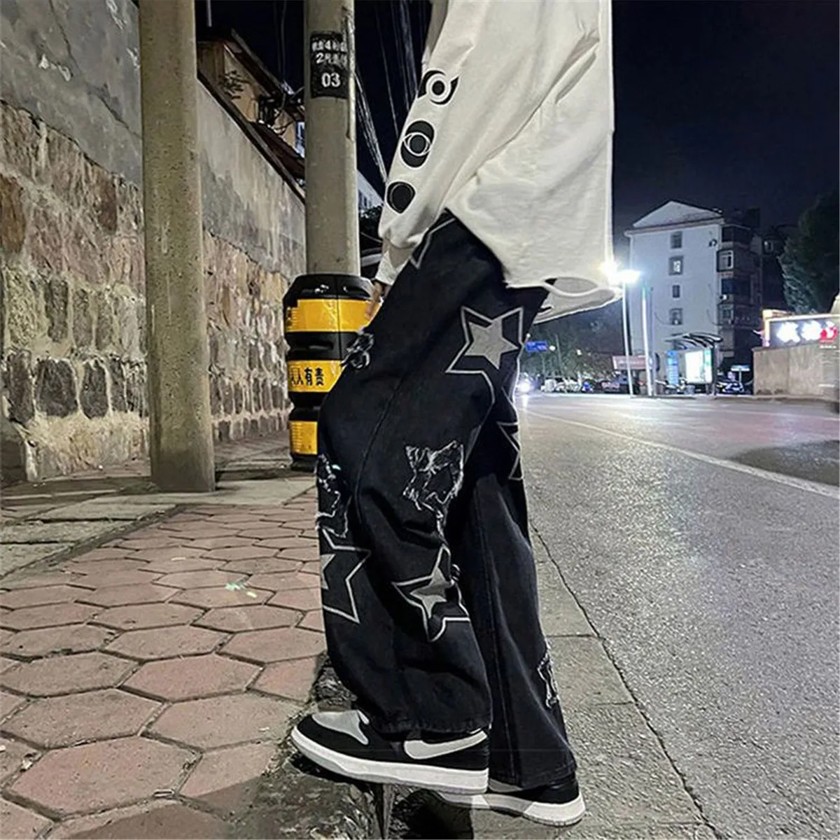 2023 Summer Fashion Star Print Jeans Streetwear Loose Casual Denim Wide Leg Patchwork Boyfriend Pants Woman Gothic Jeans Femme
2023 Summer Fashion Star Print Jeans Streetwear Loose Casual Denim Wide Leg Patchwork Boyfriend Pants Woman Gothic Jeans Femme