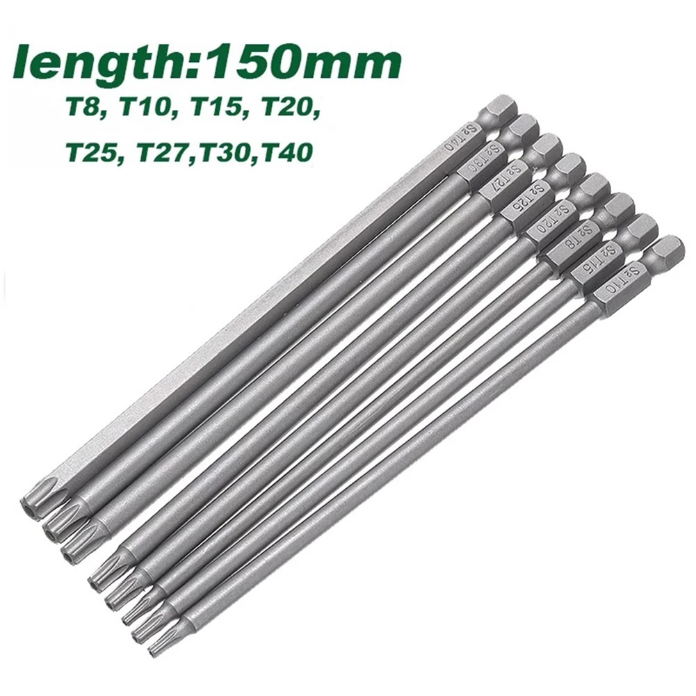 8 шт. биты для отверток Torx 150 мм, магнитный шестигранный хвостовик 1/4 дюйма, T8 T10 T15 T20 T25 T27 T30 T40, набор полых рабочих инструментов
8 шт. биты для отверток Torx 150 мм, магнитный шестигранный хвостовик 1/4 дюйма, T8 T10 T15 T20 T25 T27 T30 T40, набор полых рабочих инструментов