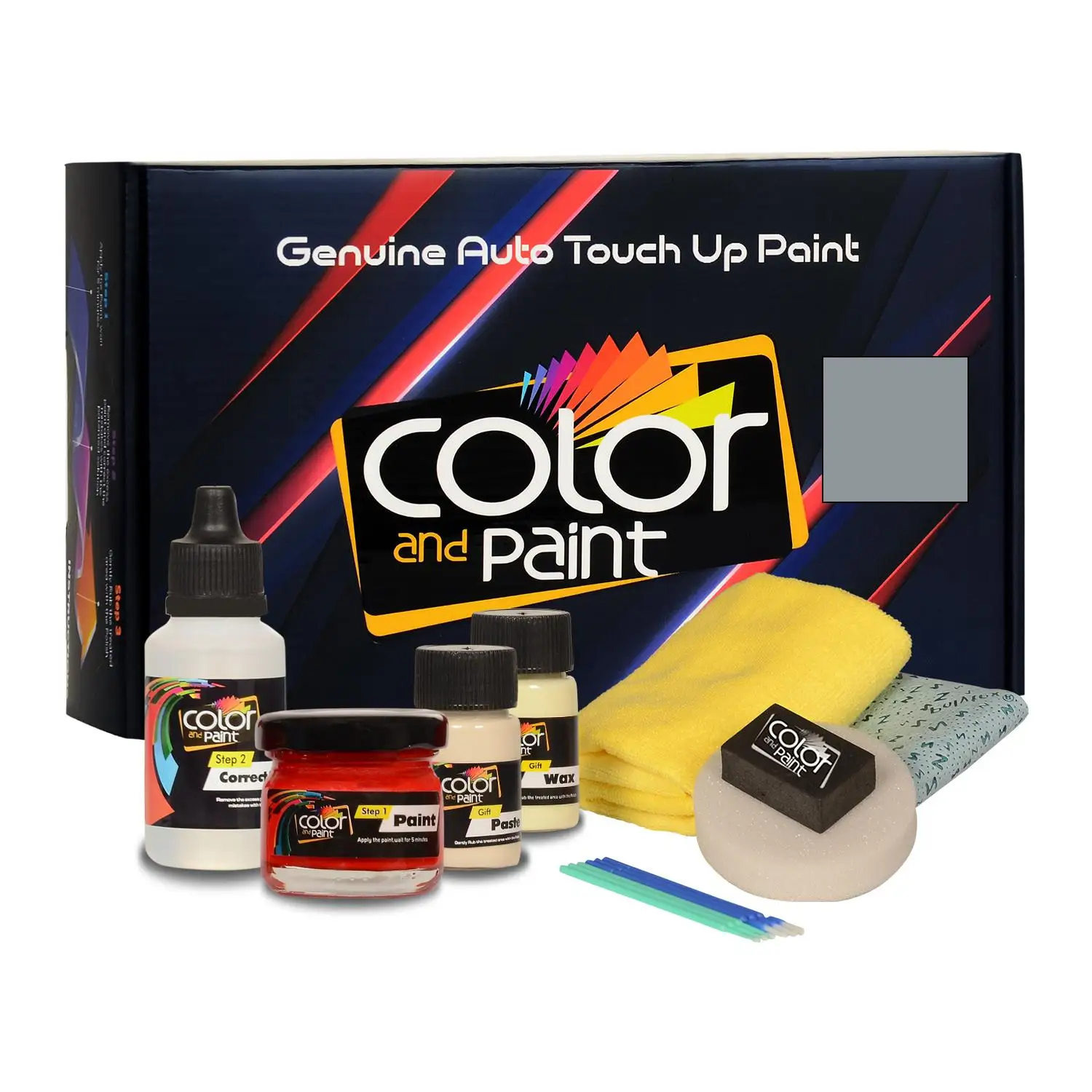 

Color and Paint compatible with Lincoln Automotive Touch Up Paint - MEDIUM GREY MET - 1P - Basic Care