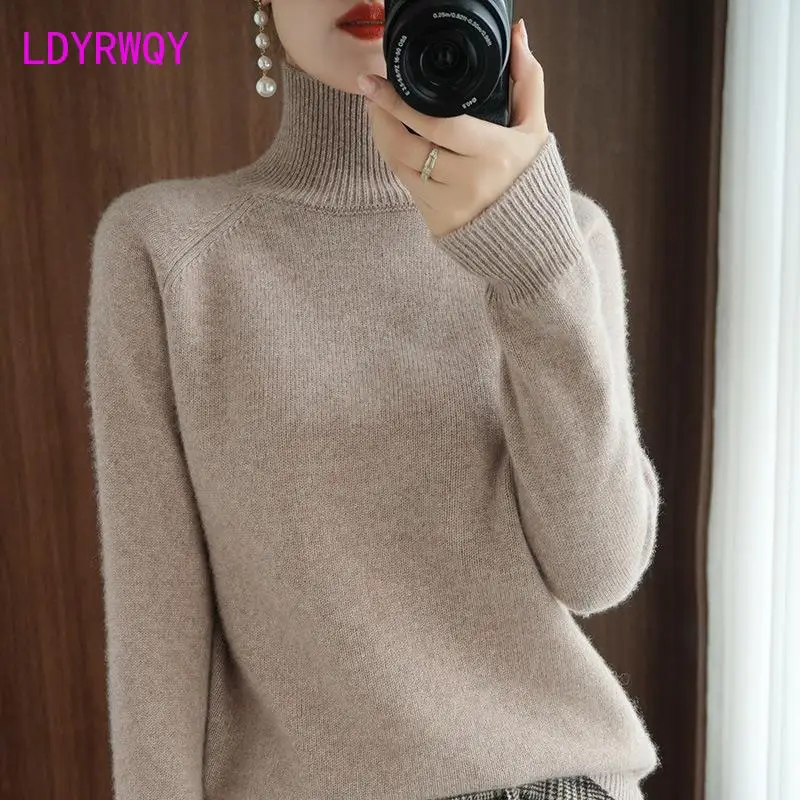 High standing collar sweater for autumn and winter, new Korean version, solid color pullover, loose knit long sleeve base
High standing collar sweater for autumn and winter, new Korean version, solid color pullover, loose knit long sleeve base