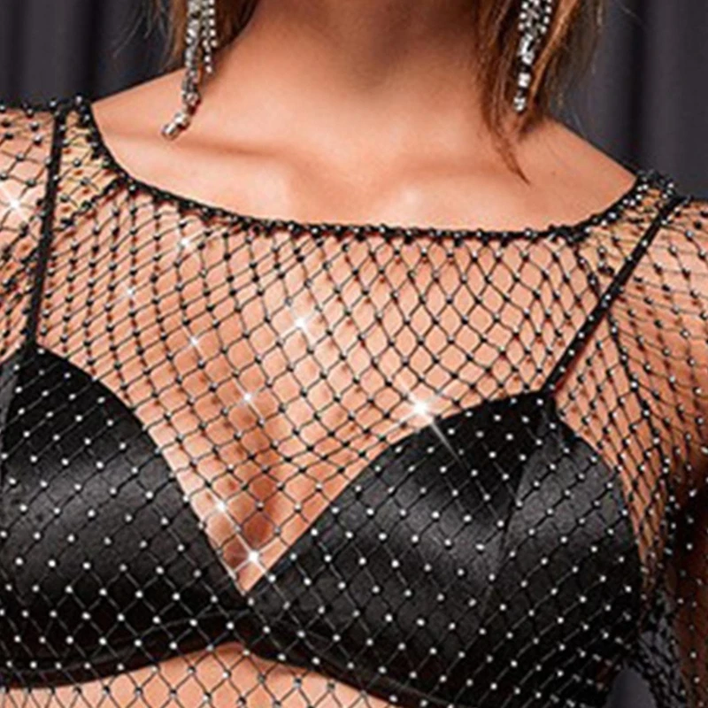 Summer Mesh T-Shirt for Women Sexy Hollow out Bikinis Cover Up Female Short Sleeves Fishnet Tops Shiny-Crop Top Clubwear
Summer Mesh T-Shirt for Women Sexy Hollow out Bikinis Cover Up Female Short Sleeves Fishnet Tops Shiny-Crop Top Clubwear