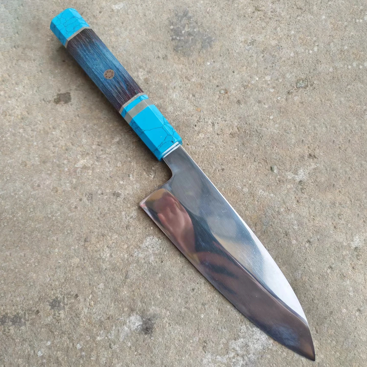 

Handmade Kitchen Knives Single-edged 10Cr18MoV Steel Blade Sharp Chefs Cleaver Sashimi Slicing Sushi Deba Knife Cooking Tools