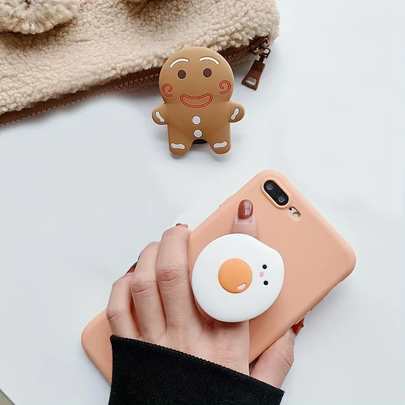 

Cotton Shaped 3D Silicone Mobile Phone Stand Socket Pocket Finger Grip Ring Phone Holder Expanding Stand For All Mobile Phones