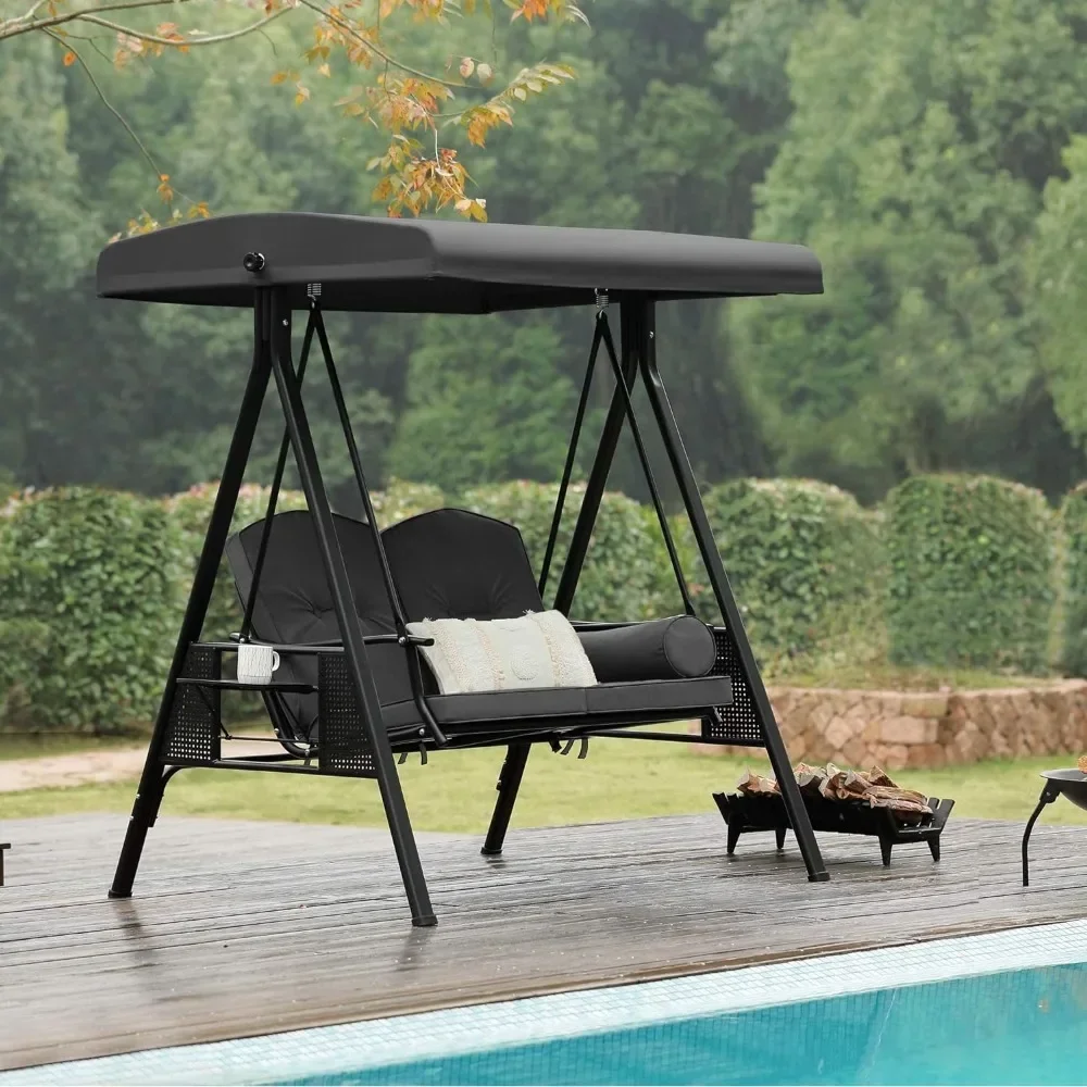 Outdoor Patio Swing Chair with Weather Resistant Steel Frame, Adjustable Canopy,Removable Cushion and Pillow for Backyard Gray
Outdoor Patio Swing Chair with Weather Resistant Steel Frame, Adjustable Canopy,Removable Cushion and Pillow for Backyard Gray