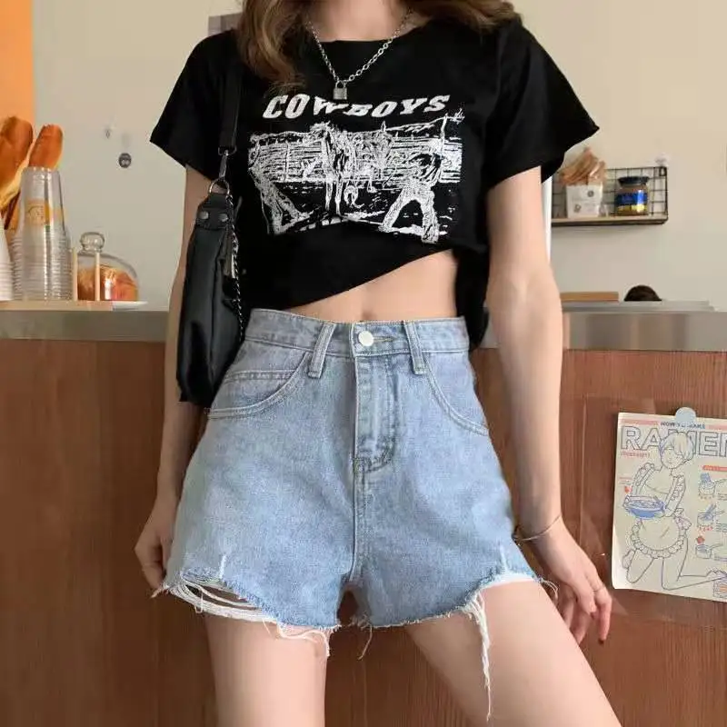 New Summer Women's High Waist Button Artificial Leg Jeans and Shorts Casual Women's Loose Blue, White and Black Jeans and Shorts
New Summer Women's High Waist Button Artificial Leg Jeans and Shorts Casual Women's Loose Blue, White and Black Jeans and Shorts