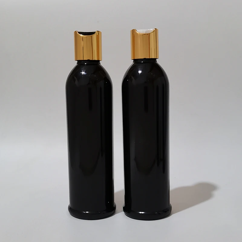 30pcs 250ml Empty Black Plastic Shampoo Bottle With Gold Silver Disc Top Cap 250cc PET Essential oil Cosmetic Packing Bottles
30pcs 250ml Empty Black Plastic Shampoo Bottle With Gold Silver Disc Top Cap 250cc PET Essential oil Cosmetic Packing Bottles